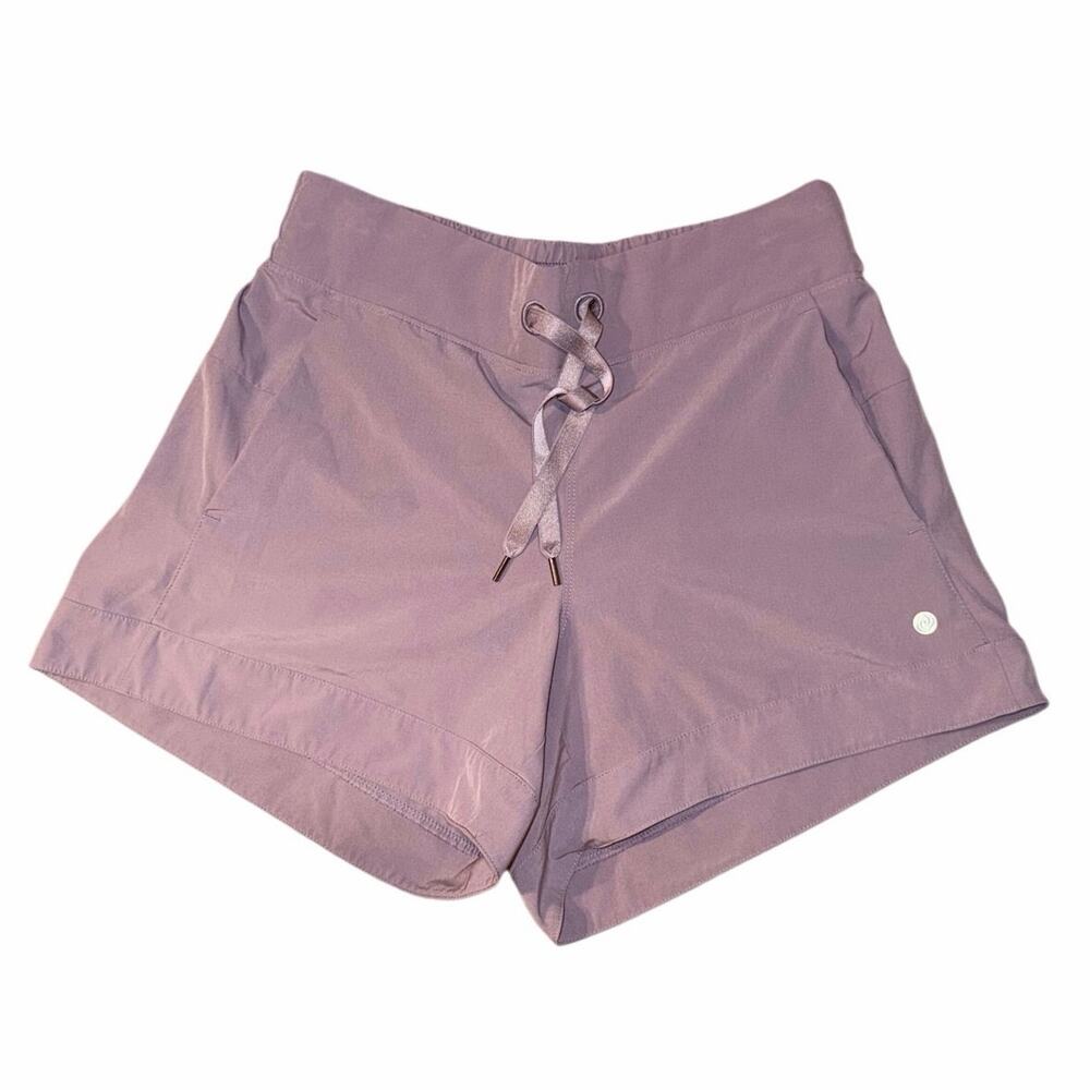 Apana Women’s Medium Purple Lavender Athletic Running Shorts Drawstring